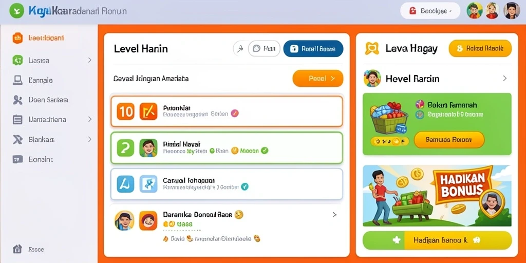 Screenshot dari tampilan menu utama KAOSTOGEL.