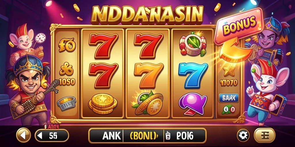 Tangkapan layar menunjukkan karakter utama dalam aksi epik.