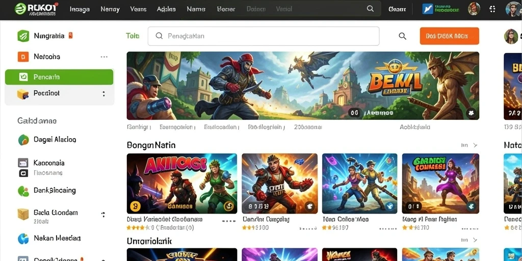 Antarmuka game yang menarik dan mudah digunakan.